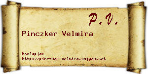 Pinczker Velmira névjegykártya